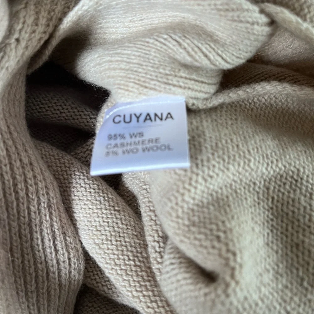 Cuyana Taupe Tie-Back Cardigan Cashmere - Picture 4 of 4